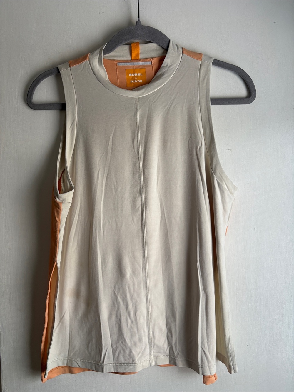 Sorel x Prana Cream & Peach Sleeveless Top